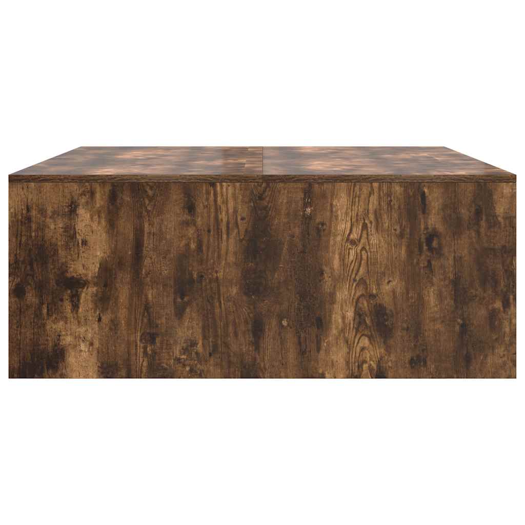 Tavolino da Salotto con Cassetti Rovere Fumo 100x100x40 cm | homemem39