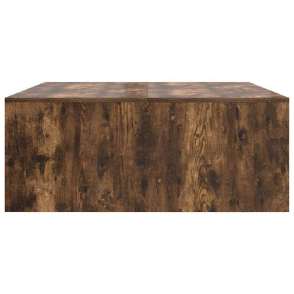 Tavolino da Salotto con Cassetti Rovere Fumo 100x100x40 cm | homemem39