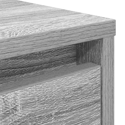 Tavolino da Salotto con Cassetti Grigio Sonoma 100x100x40 cm