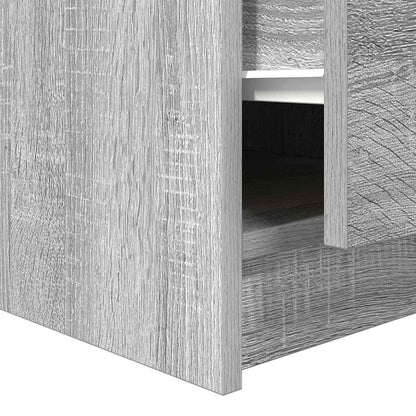 Tavolino da Salotto con Cassetti Grigio Sonoma 100x100x40 cm