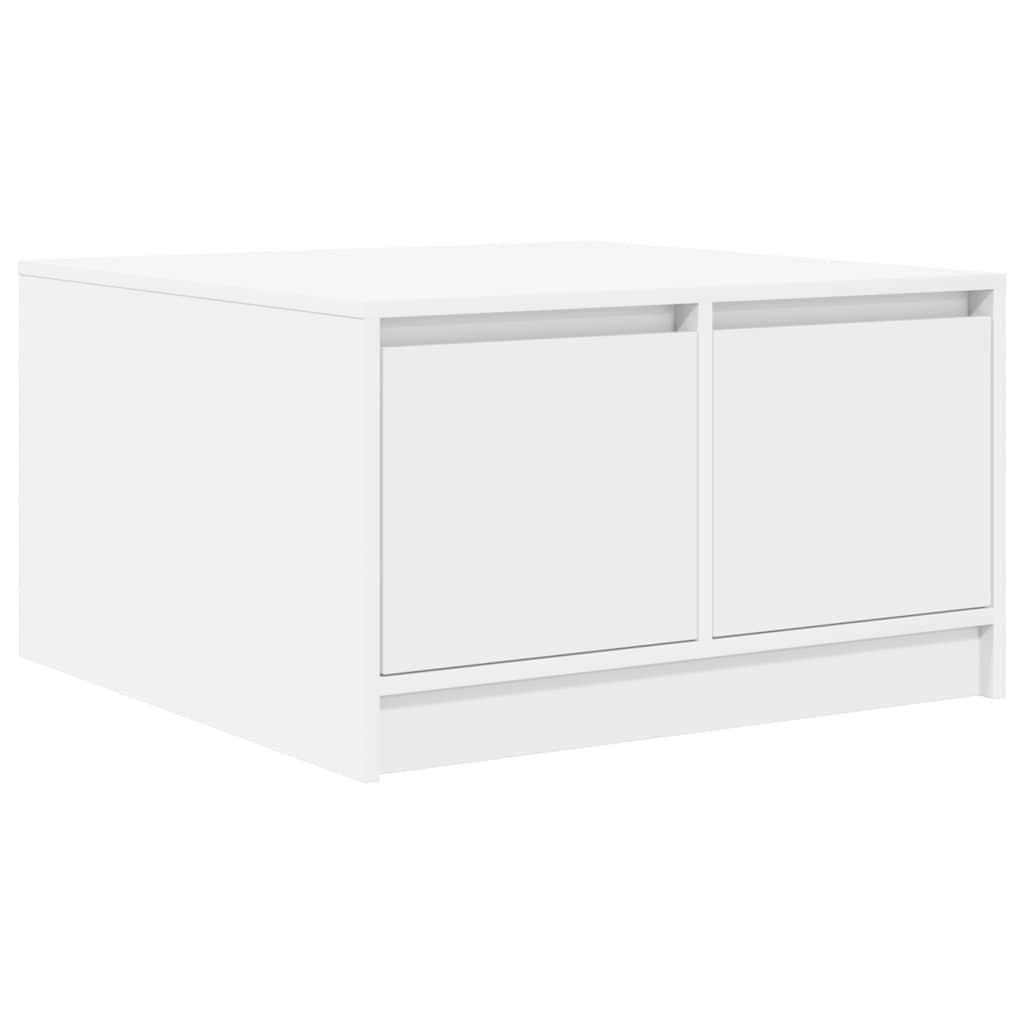 Tavolino da Salotto con Cassetti Bianco 70,5x70x40 cm | homemem39