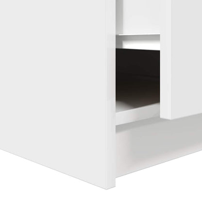 Tavolino da Salotto con Cassetti Bianco 70,5x70x40 cm | homemem39