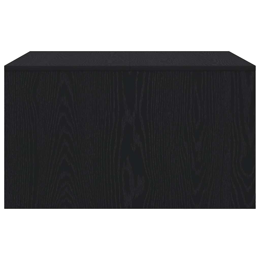 Tavolino da Salotto con Cassetti Rovere Nero 70,5x70x40 cm
