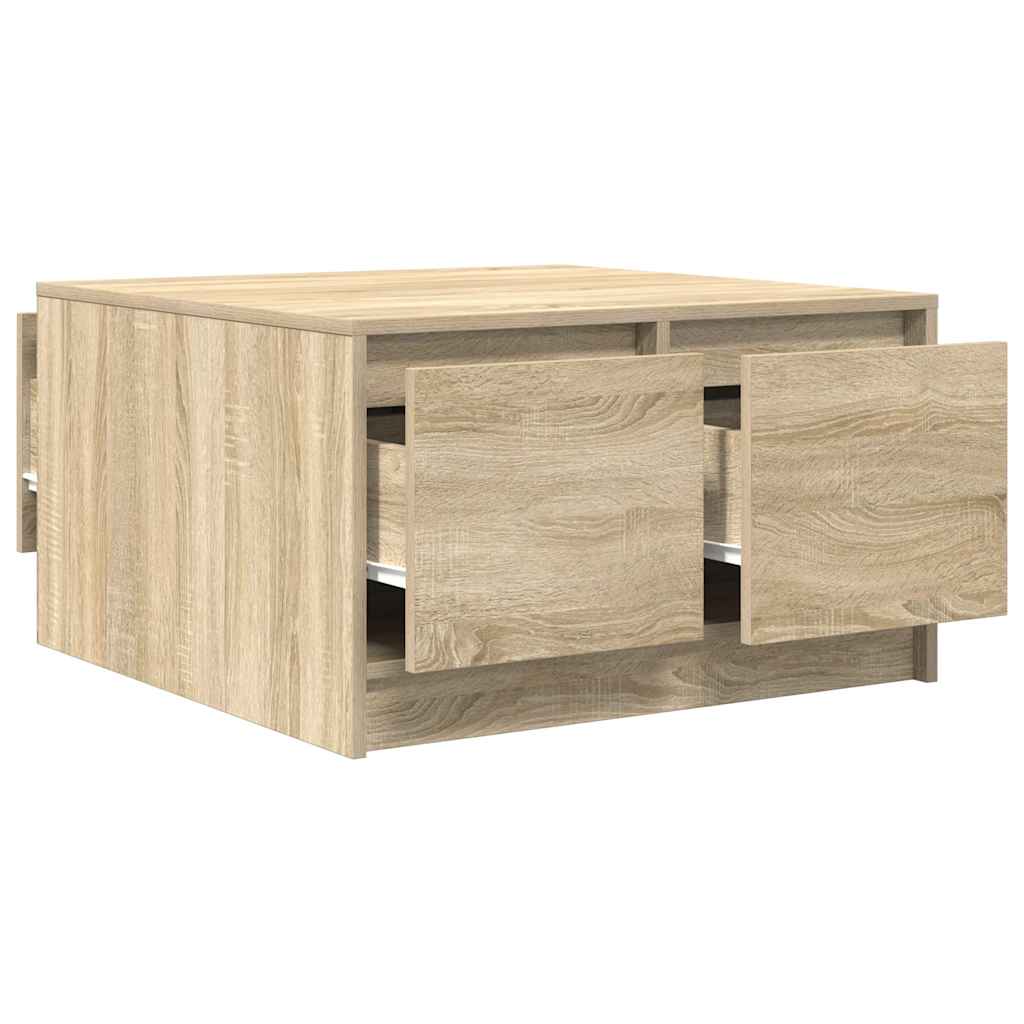 Tavolino da Salotto con Cassetti Rovere Sonoma 70,5x70x40 cm | homemem39