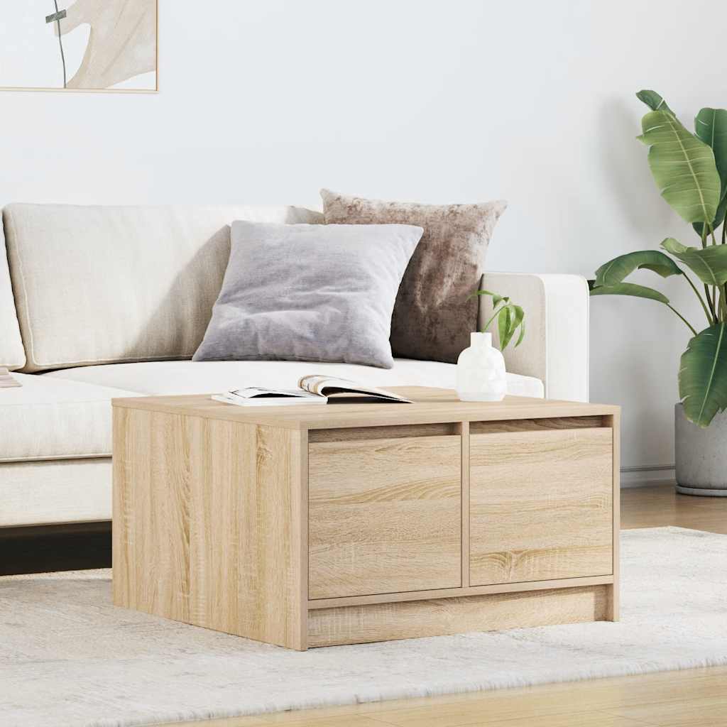 Tavolino da Salotto con Cassetti Rovere Sonoma 70,5x70x40 cm | homemem39
