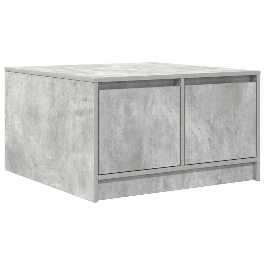Tavolino da Salotto con Cassetti Grigio Cemento 70,5x70x40 cm | homemem39
