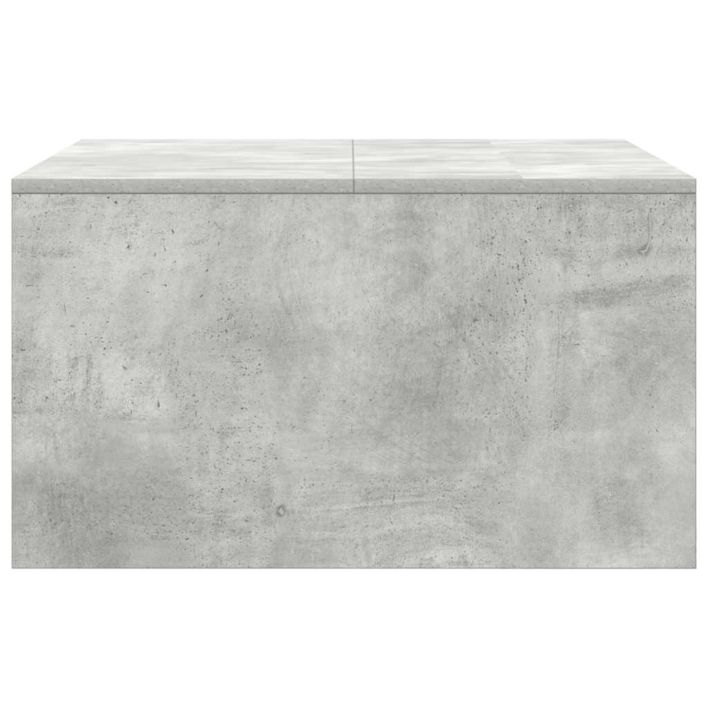 Tavolino da Salotto con Cassetti Grigio Cemento 70,5x70x40 cm | homemem39