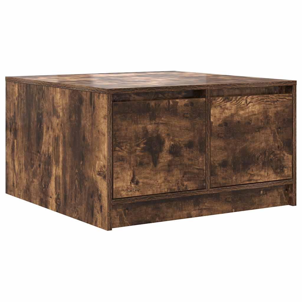 Tavolino da Salotto con Cassetti Rovere Fumo 70,5x70x40 cm | homemem39