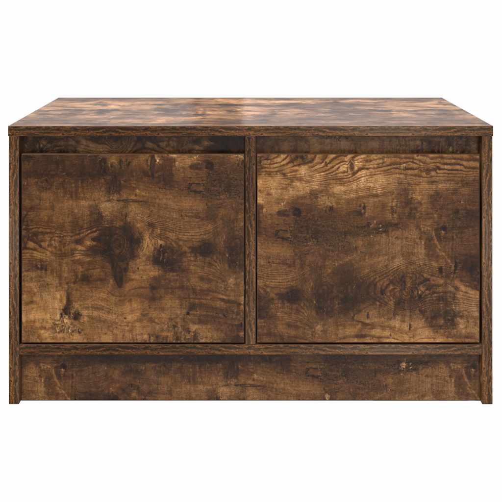 Tavolino da Salotto con Cassetti Rovere Fumo 70,5x70x40 cm | homemem39