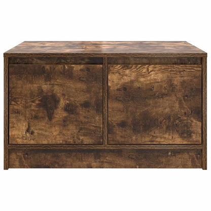 Tavolino da Salotto con Cassetti Rovere Fumo 70,5x70x40 cm