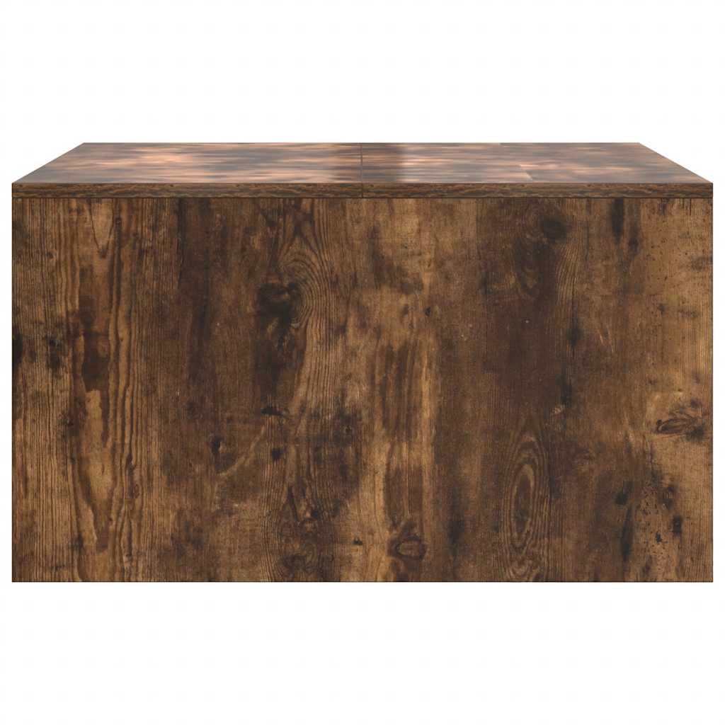Tavolino da Salotto con Cassetti Rovere Fumo 70,5x70x40 cm