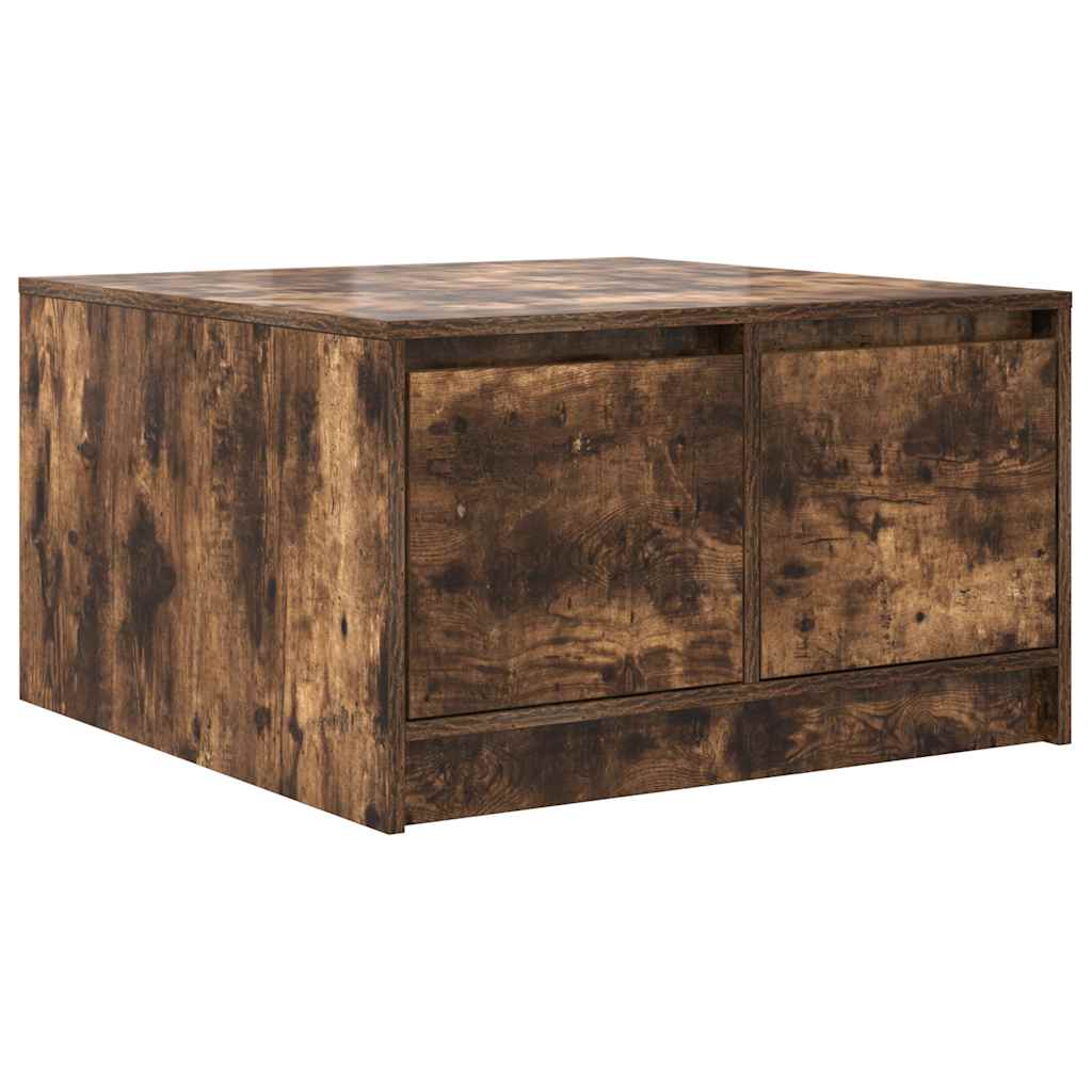Tavolino da Salotto con Cassetti Rovere Fumo 70,5x70x40 cm | homemem39