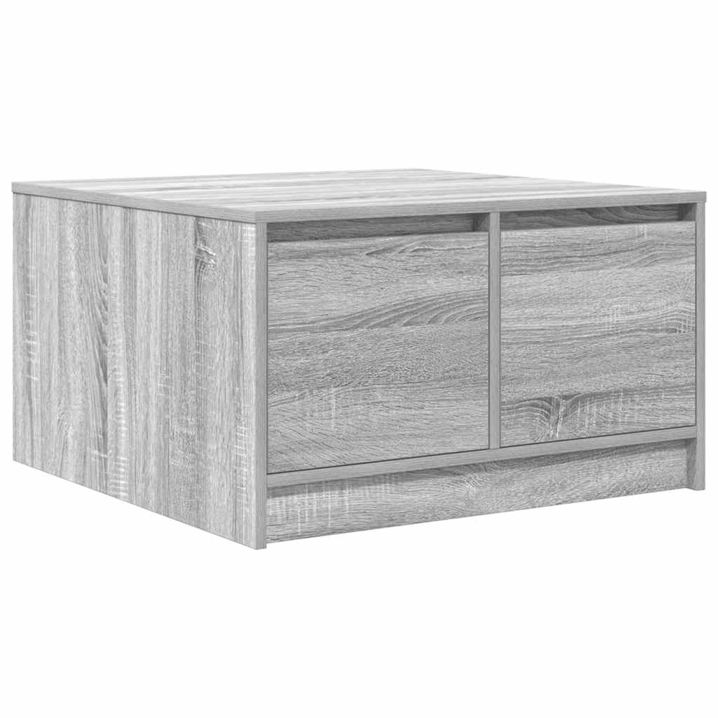 Tavolino da Salotto con Cassetti Grigio Sonoma 70,5x70x40 cm
