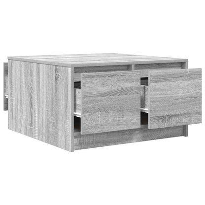 Tavolino da Salotto con Cassetti Grigio Sonoma 70,5x70x40 cm | homemem39