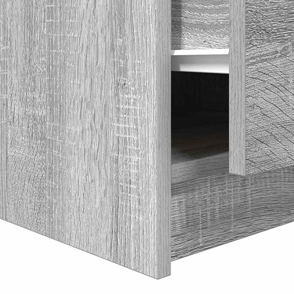 Tavolino da Salotto con Cassetti Grigio Sonoma 70,5x70x40 cm