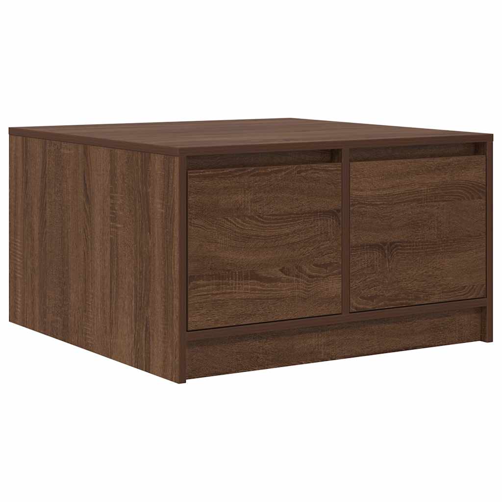 Tavolino da Salotto con Cassetti Rovere Marrone 70,5x70x40 cm