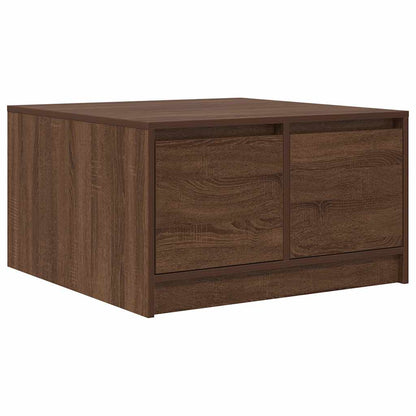 Tavolino da Salotto con Cassetti Rovere Marrone 70,5x70x40 cm