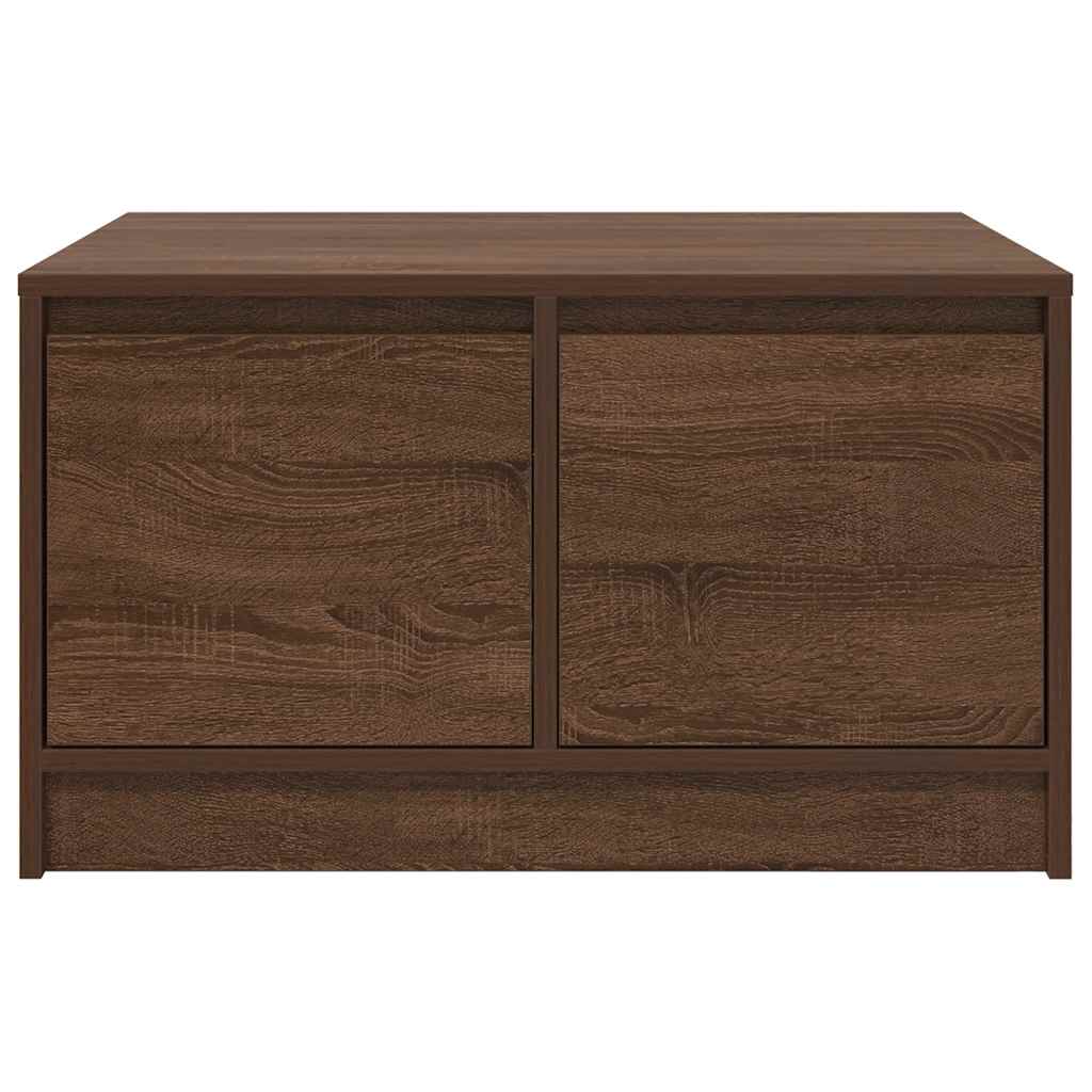 Tavolino da Salotto con Cassetti Rovere Marrone 70,5x70x40 cm
