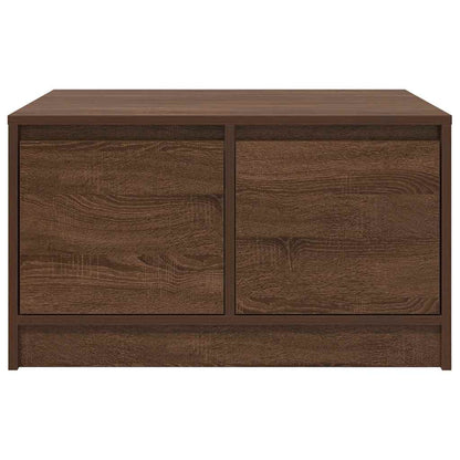 Tavolino da Salotto con Cassetti Rovere Marrone 70,5x70x40 cm