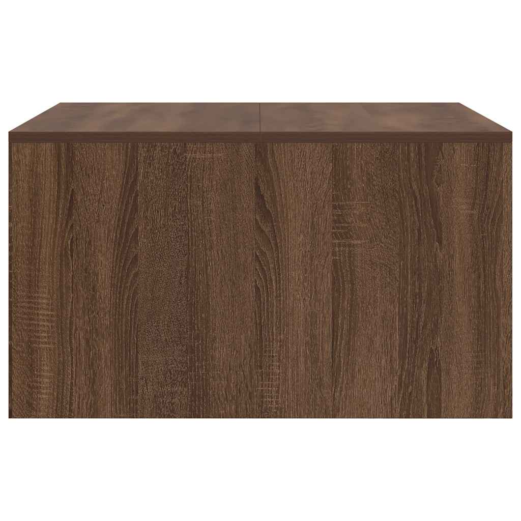Tavolino da Salotto con Cassetti Rovere Marrone 70,5x70x40 cm