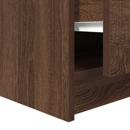 Tavolino da Salotto con Cassetti Rovere Marrone 70,5x70x40 cm