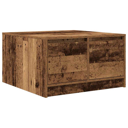Tavolino da Salotto con Cassetti Legno Antico 70,5x70x40 cm