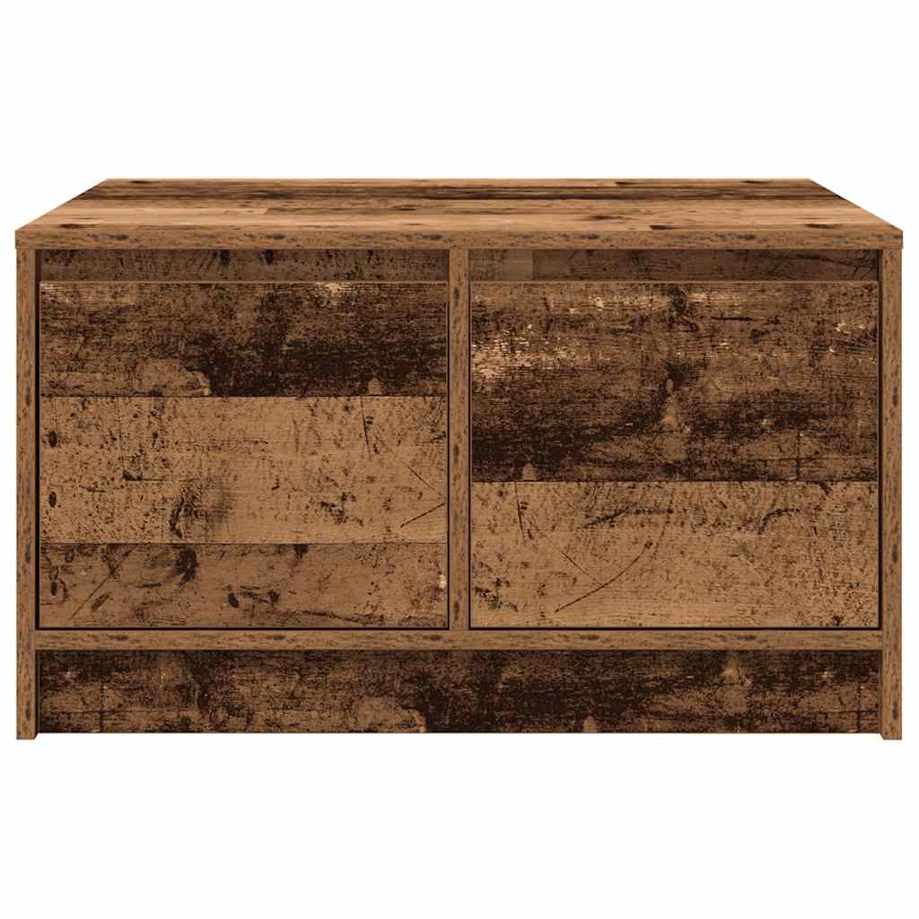 Tavolino da Salotto con Cassetti Legno Antico 70,5x70x40 cm