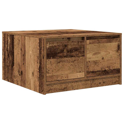 Tavolino da Salotto con Cassetti Legno Antico 70,5x70x40 cm