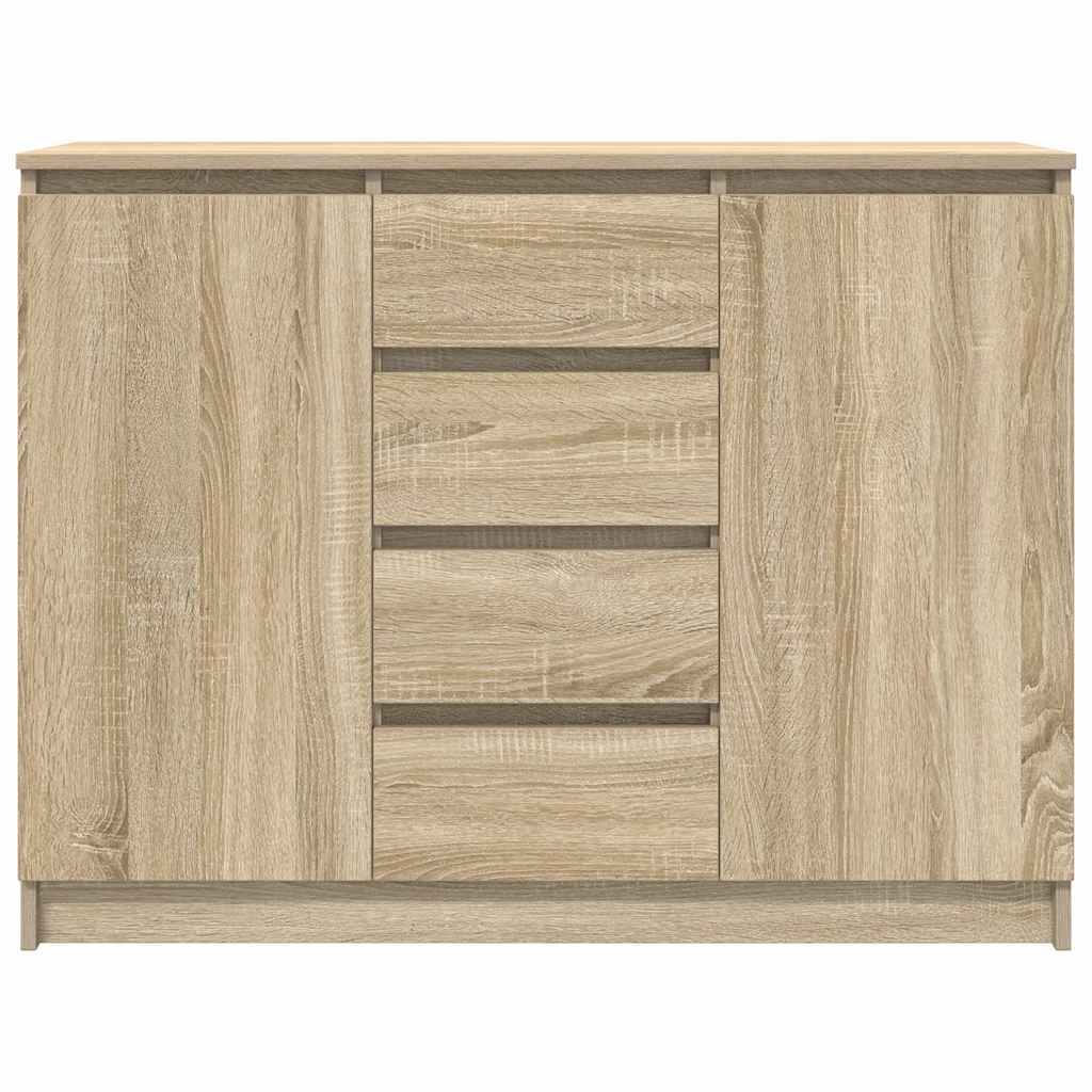 Credenza con Cassetti Rovere Sonoma 100,5x35x76cm in Truciolato - homemem39