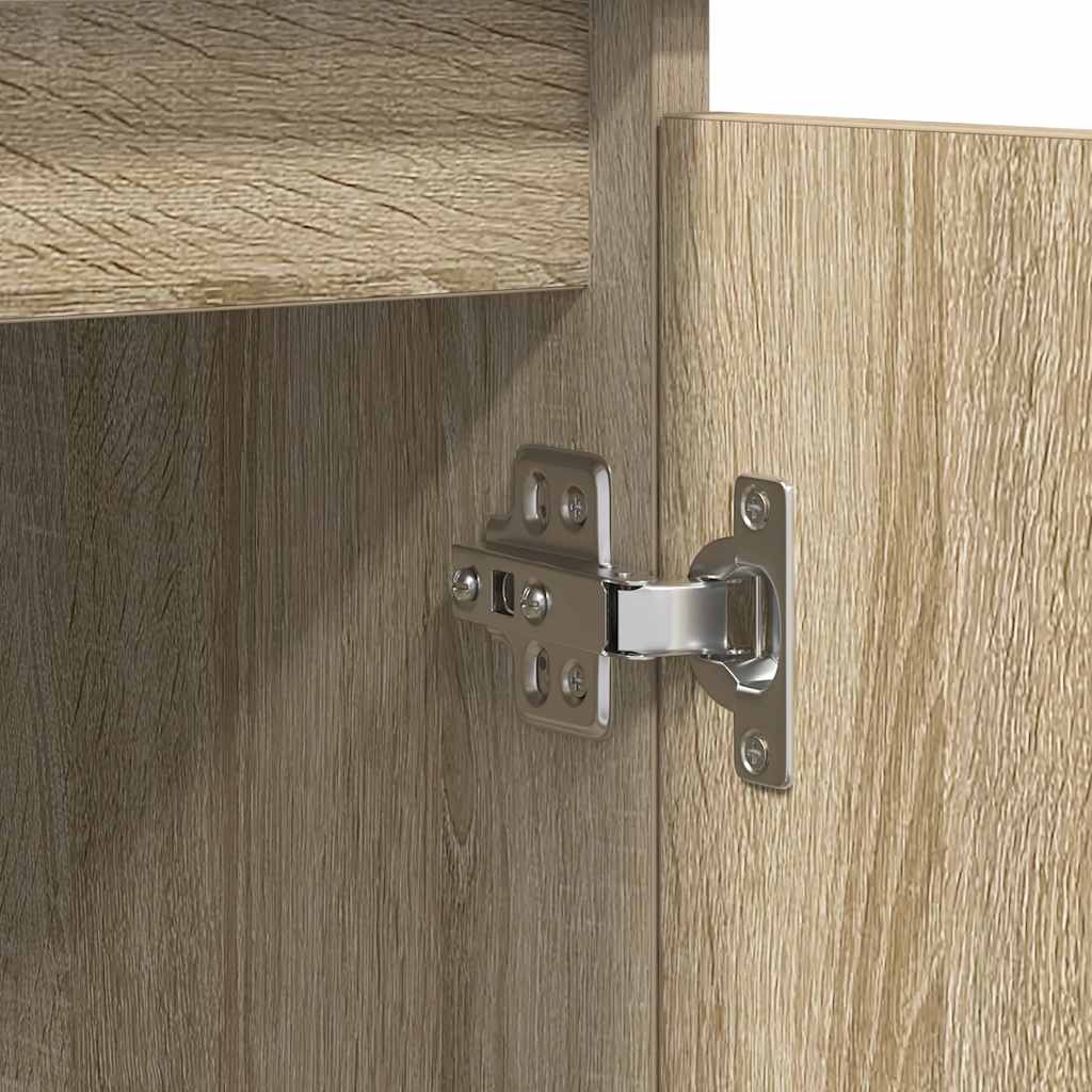 Credenza con Cassetti Rovere Sonoma 100,5x35x76cm in Truciolato - homemem39