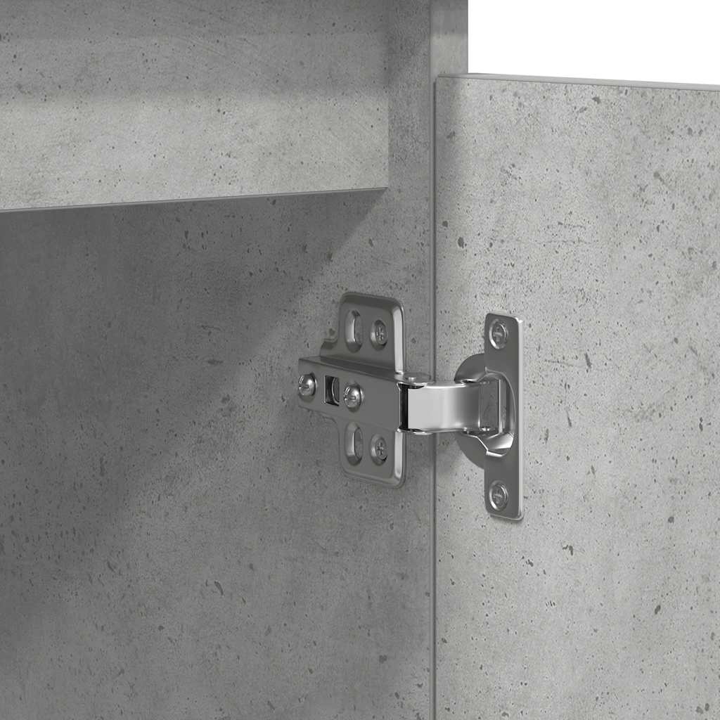 Credenza con Cassetti Grigio Cemento 100,5x35x76 cm Truciolato - homemem39