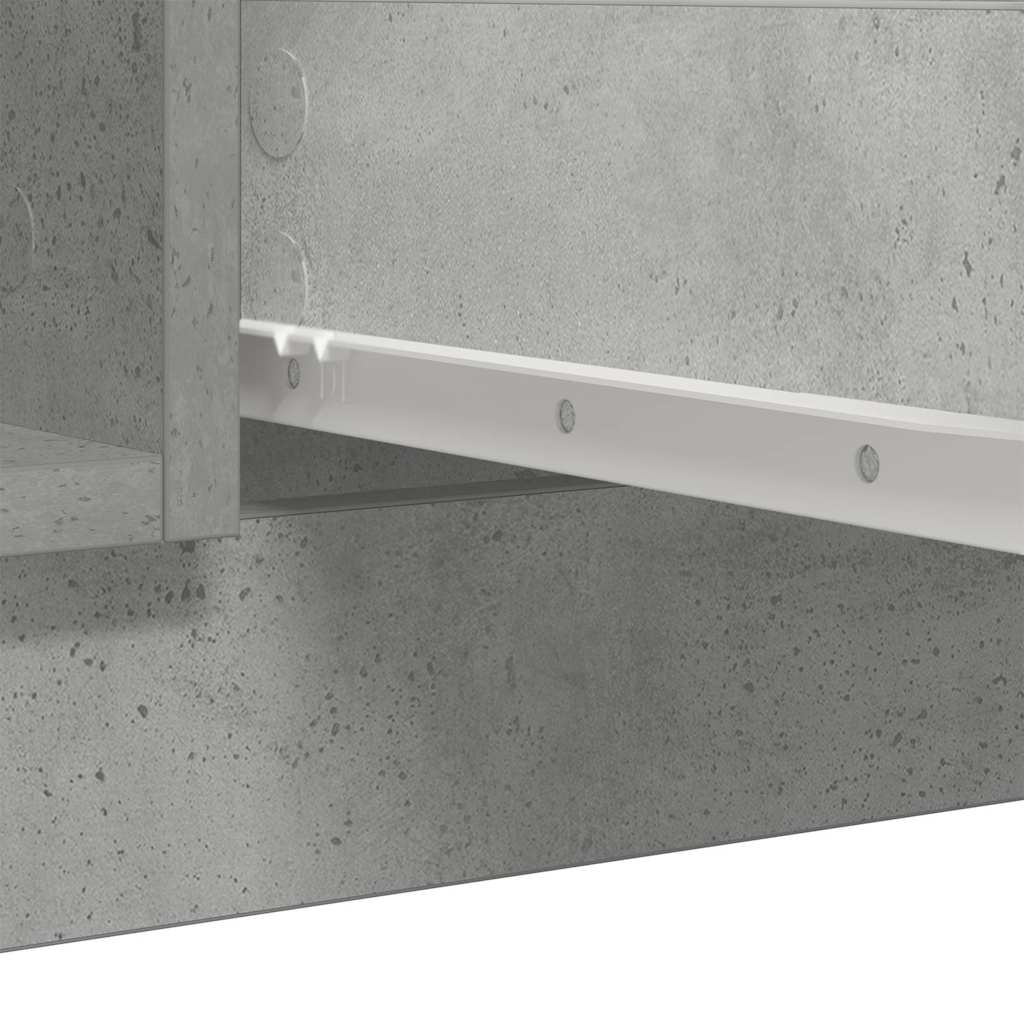 Credenza con Cassetti Grigio Cemento 100,5x35x76 cm Truciolato - homemem39