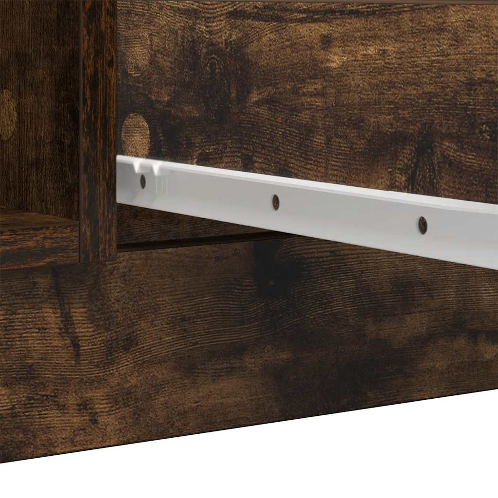 Credenza con Cassetti Rovere Fumo 100,5x35x76 cm in Truciolato - homemem39