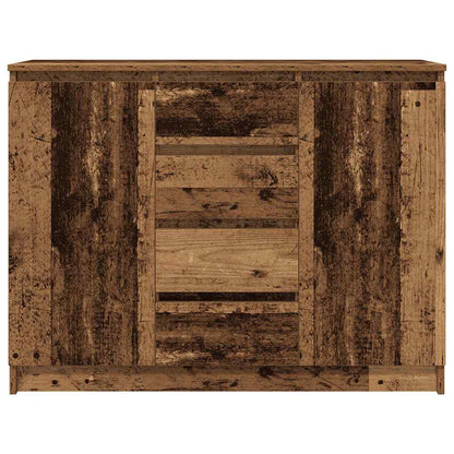 Credenza con Cassetti Legno Antico 100,5x35x76 cm in Truciolato - homemem39