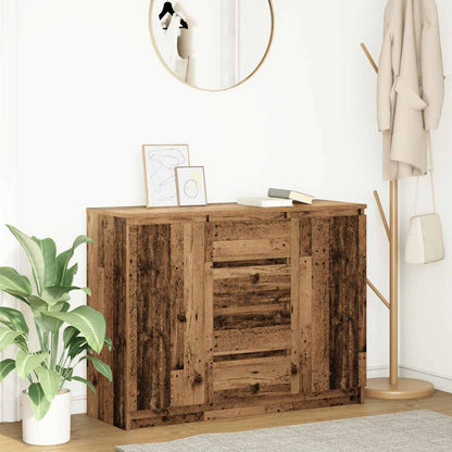 Credenza con Cassetti Legno Antico 100,5x35x76 cm in Truciolato - homemem39