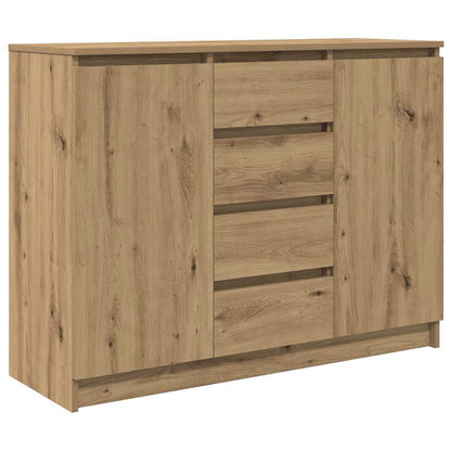 Credenza con Cassetti Rovere Artigianale 100,5x35x76 cm - homemem39