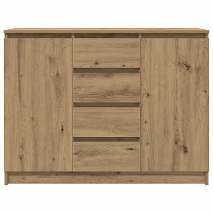 Credenza con Cassetti Rovere Artigianale 100,5x35x76 cm - homemem39