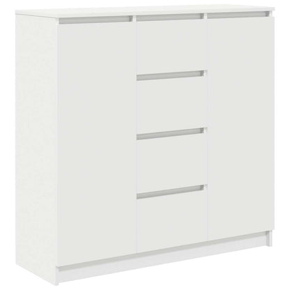 Credenza con Cassetti Bianco 100,5x35x98,5 cm Legno Multistrato - homemem39