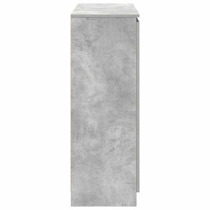 Credenza con Cassetti Grigio Cemento 100,5x35x98,5cm Truciolato - homemem39