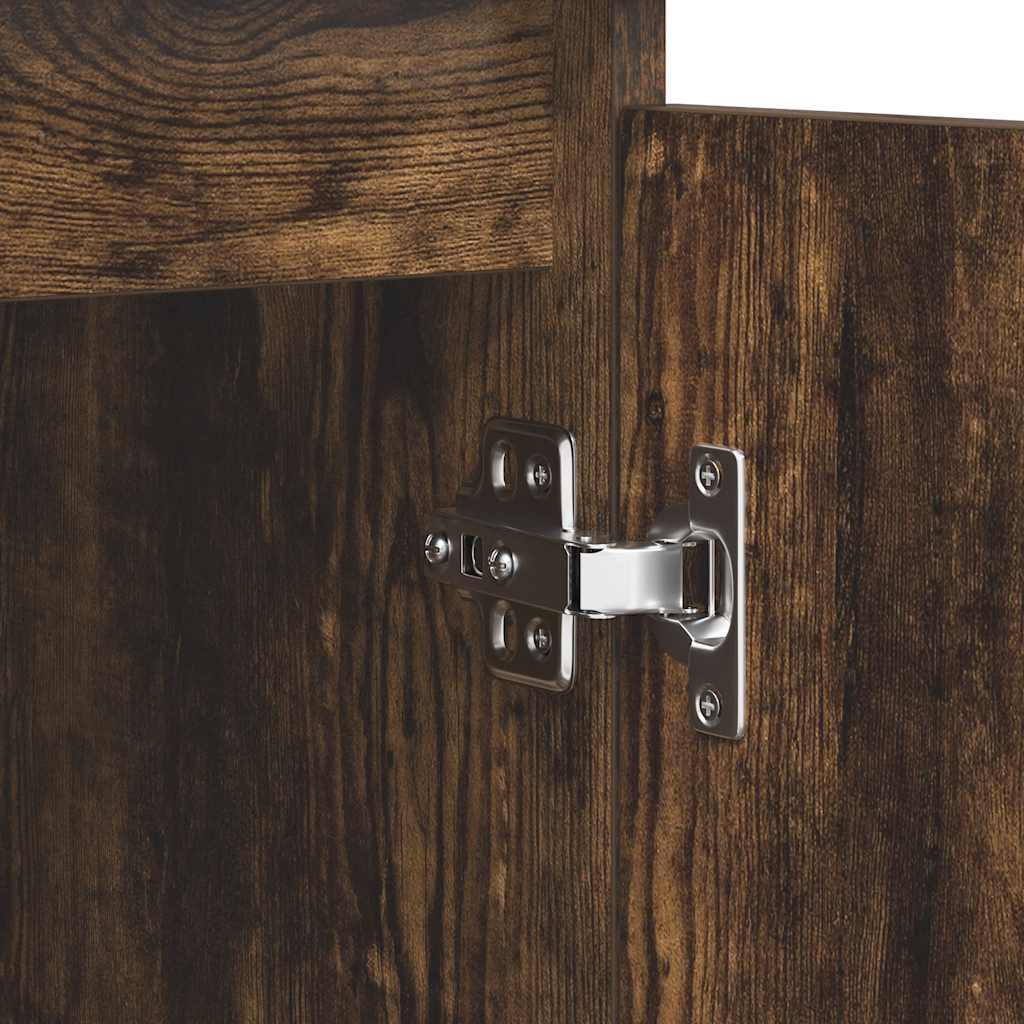 Credenza con Cassetti Rovere Fumo 100,5x35x98,5cm in Truciolato - homemem39