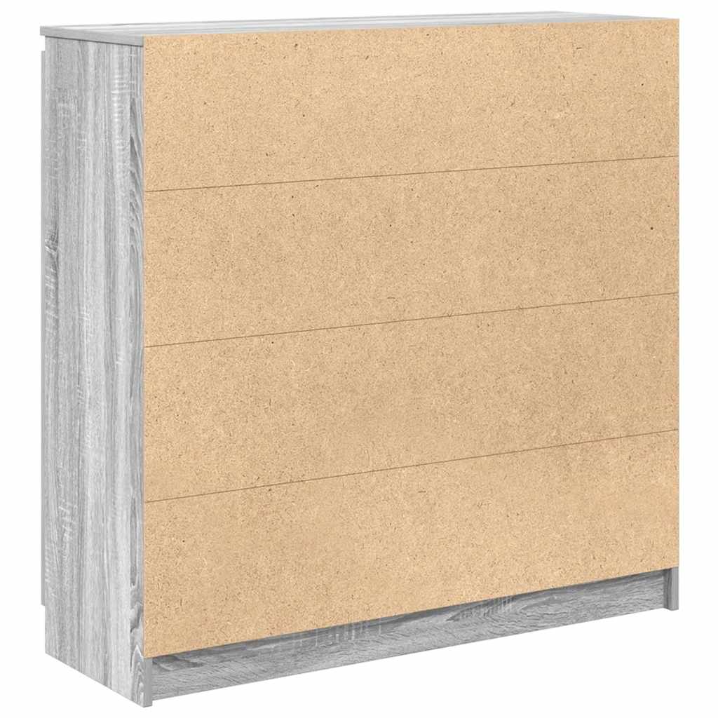 Credenza con Cassetti Grigio Sonoma 100,5x35x98,5 cm Truciolato