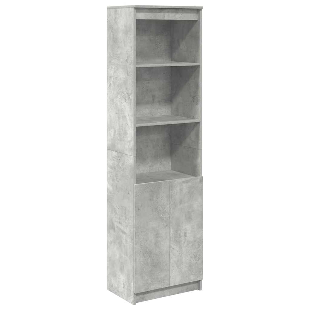 Credenza Grigio Cemento 50x35x180 cm in Legno Multistrato - homemem39