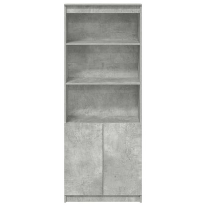 Credenza Grigio Cemento 70x35x180 cm in Legno Multistrato - homemem39