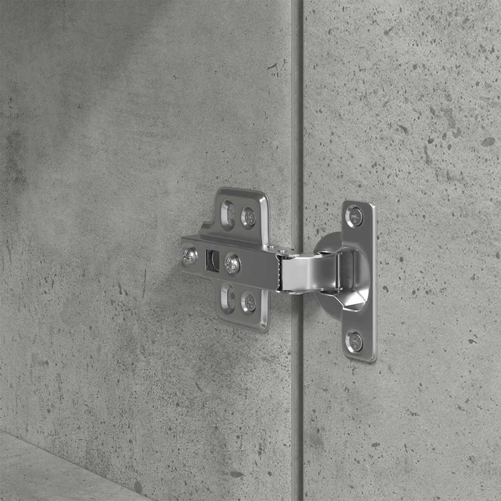 Credenza Grigio Cemento 70x35x180 cm in Legno Multistrato - homemem39