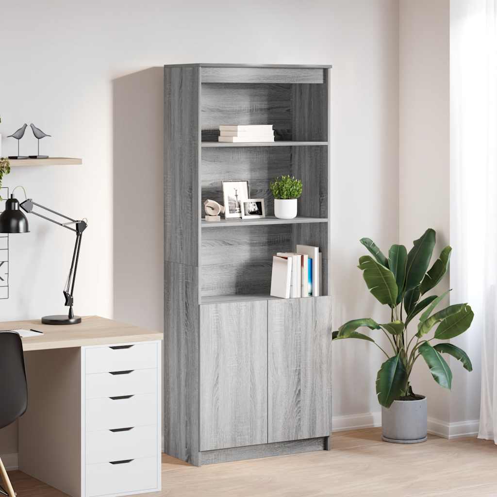 Credenza Grigio Sonoma 70x35x180 cm in Legno Multistrato - homemem39
