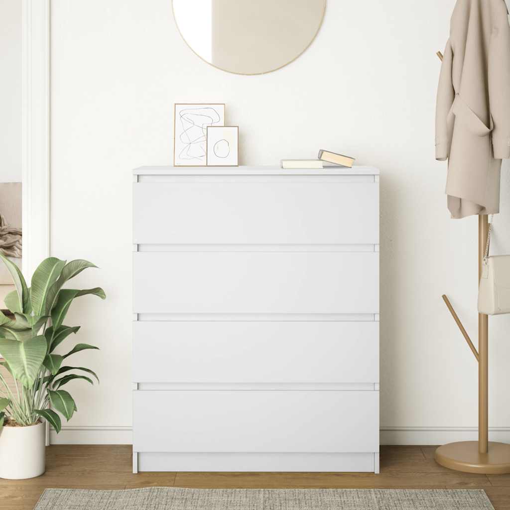 Credenza Bianca 80x35x99 cm in Legno Multistrato - homemem39