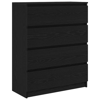 Credenza Rovere Nero 80x35x99 cm in Legno Multistrato - homemem39
