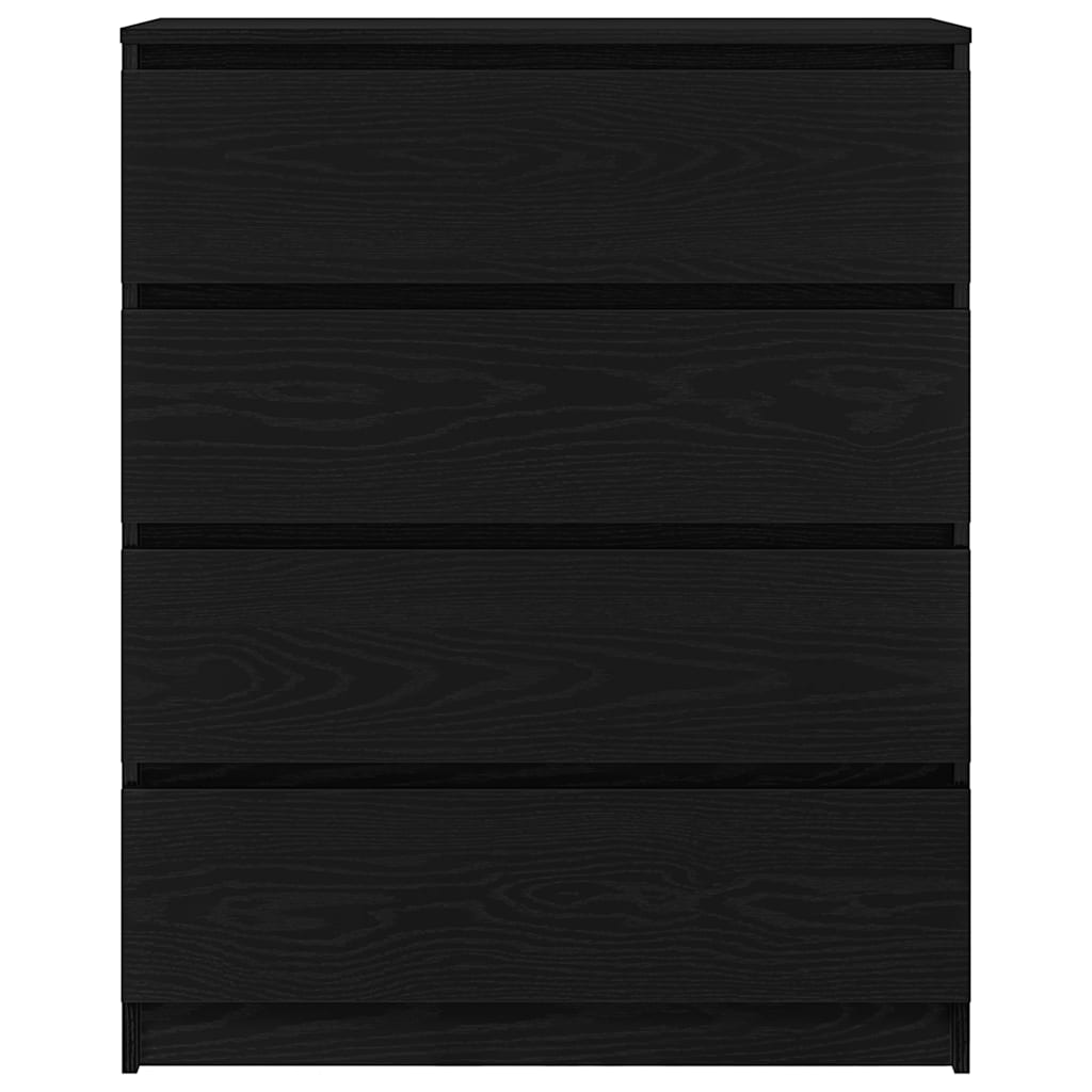 Credenza Rovere Nero 80x35x99 cm in Legno Multistrato - homemem39