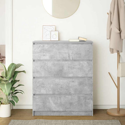 Credenza Grigio Cemento 80x35x99 cm in Legno Multistrato - homemem39