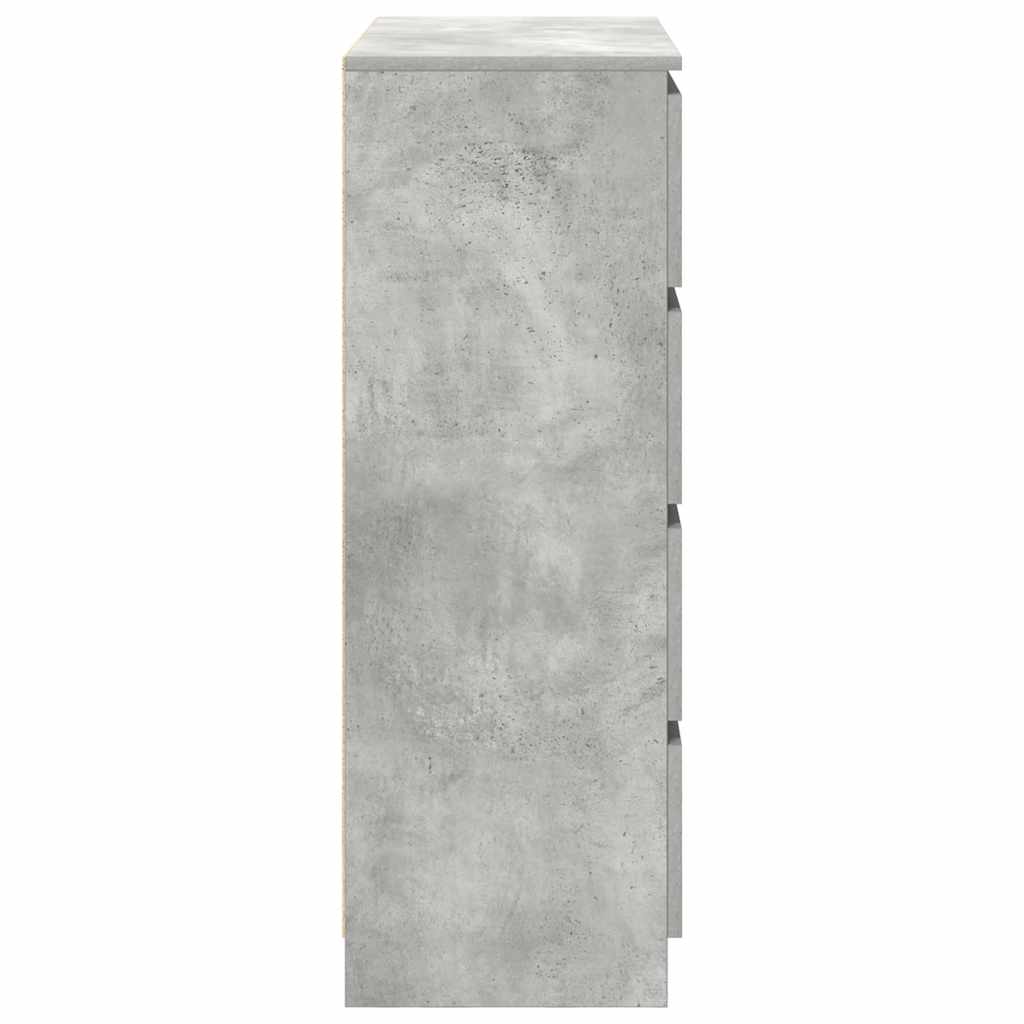 Credenza Grigio Cemento 80x35x99 cm in Legno Multistrato - homemem39